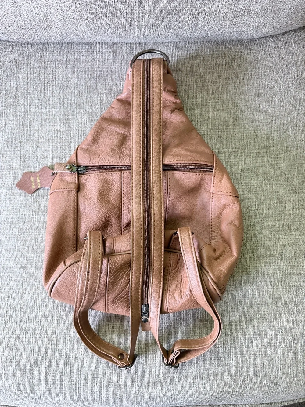 Women's Leather Sling Backpack - Picture 2 of 8